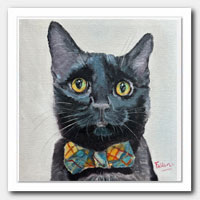 Kitty with bow.