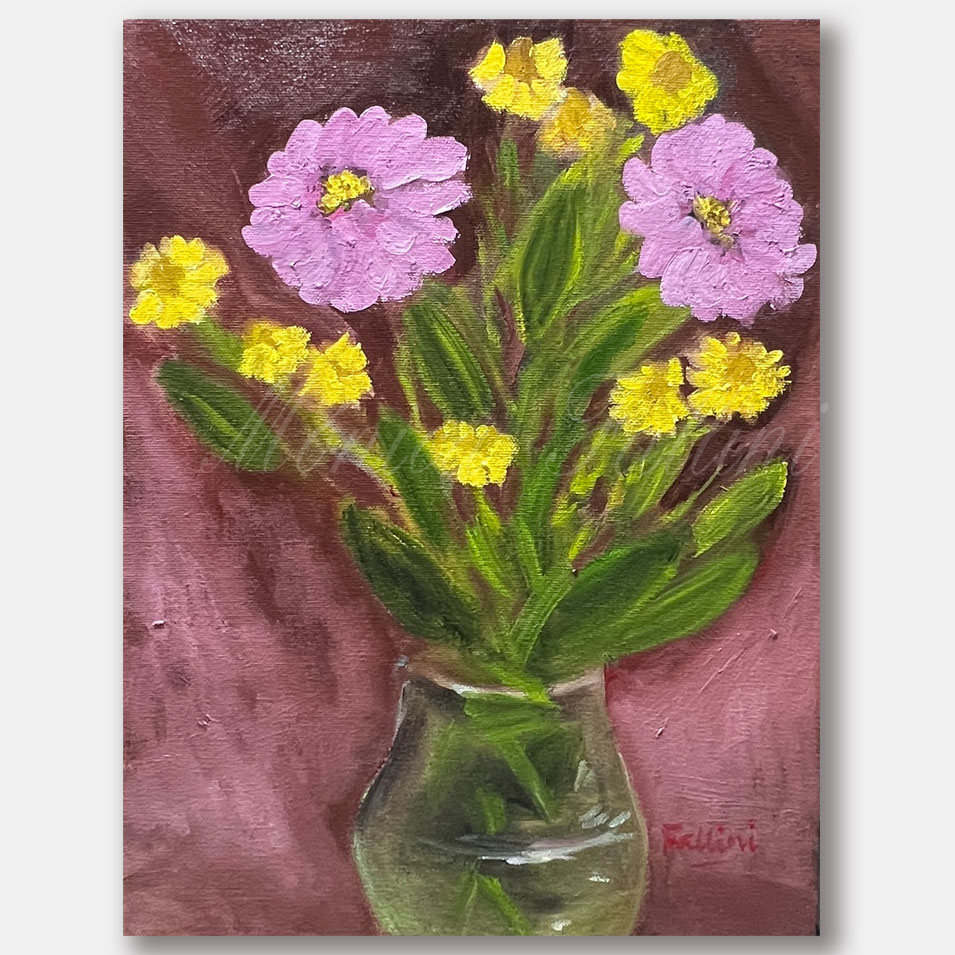 Painting titled 'Floral study #2' by Monica Fallini