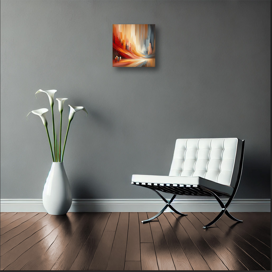 Painting titled 'Urban Strategies' by Monica Fallini