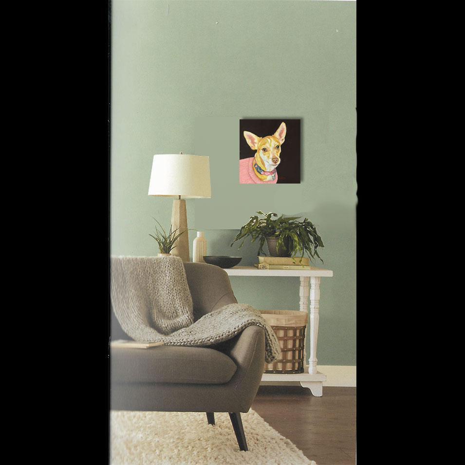 Painting titled 'Dog Portrait' by Monica Fallini