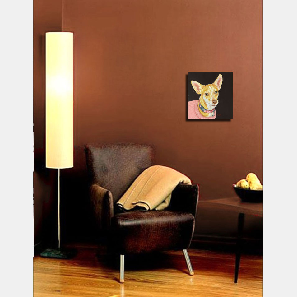 Painting titled 'Dog Portrait' by Monica Fallini