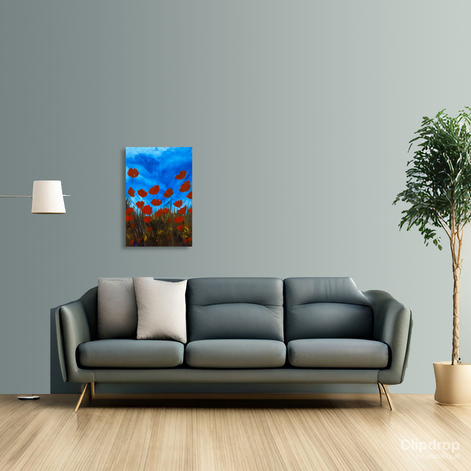 Painting titled 'Together, growing tall.' by Monica Fallini