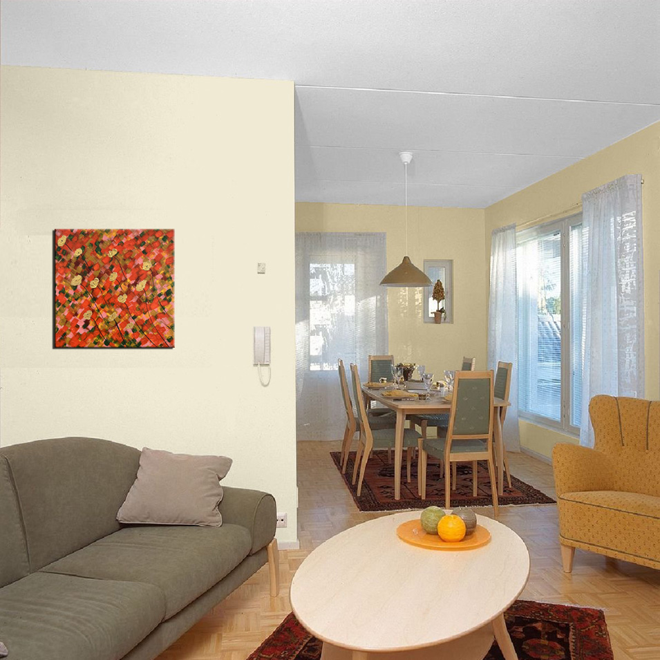 Painting titled 'Golden days, Poppies.' by Monica Fallini