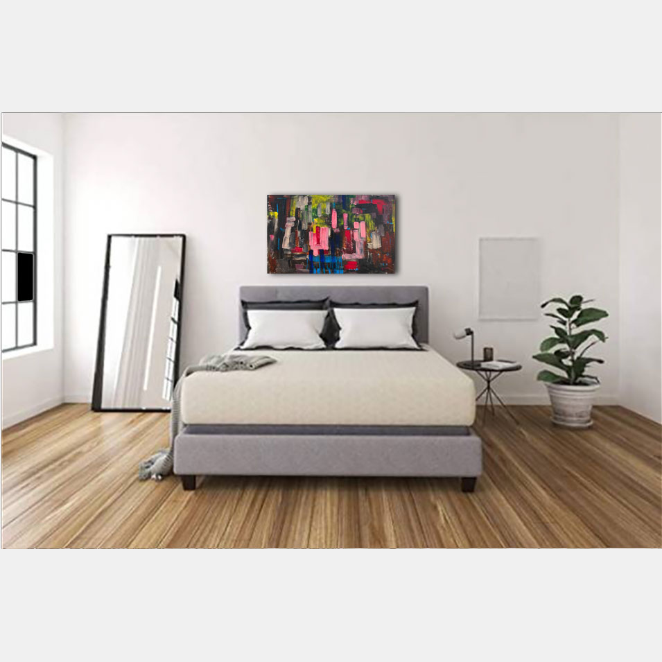 Painting titled 'Back in the city.' by Monica Fallini