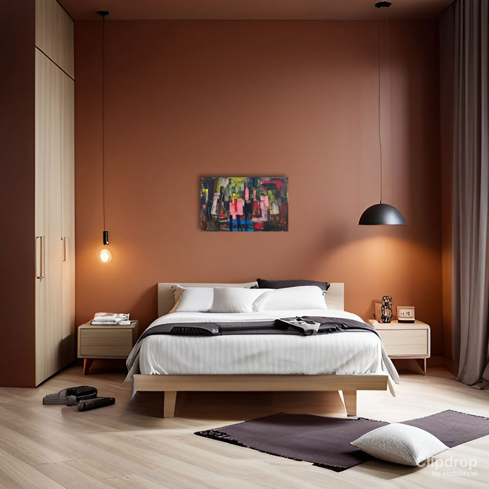 Painting titled 'Back in the city.' by Monica Fallini