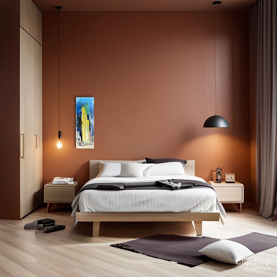 Painting titled 'Back in the city #2.' by Monica Fallini