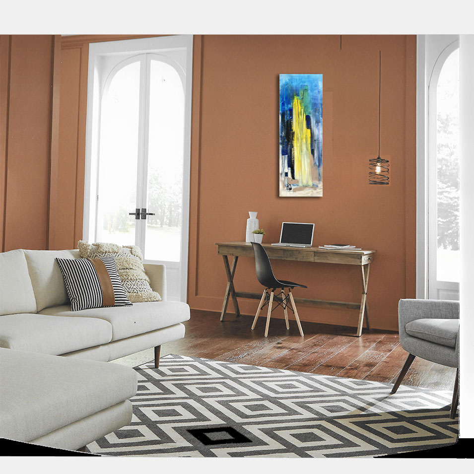 Painting titled 'Back in the city #2.' by Monica Fallini