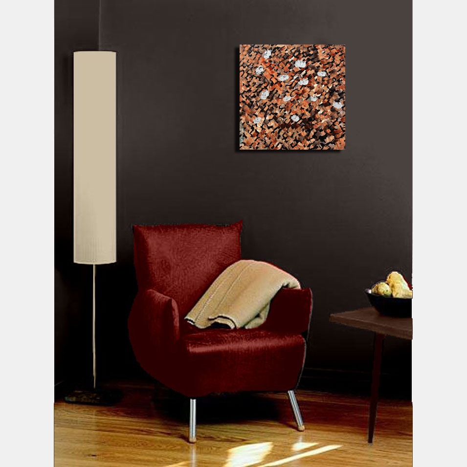 Painting titled 'In the loft, silver Poppies.' by Monica Fallini