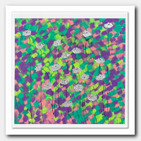 In the prairie, silver Poppies.