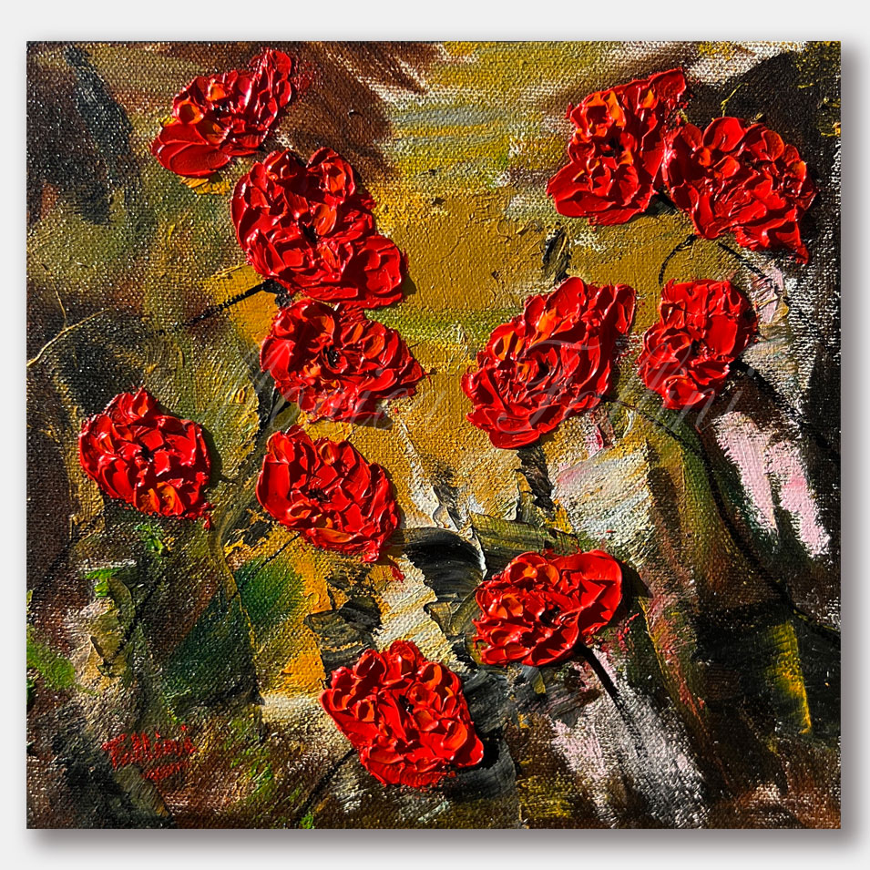 Painting titled 'Where the Poppies grow.' by Monica Fallini