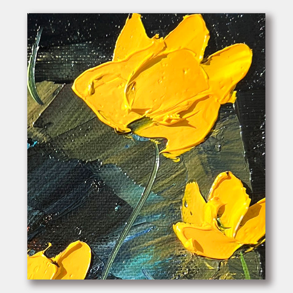 Painting titled 'In the alley at night.' by Monica Fallini