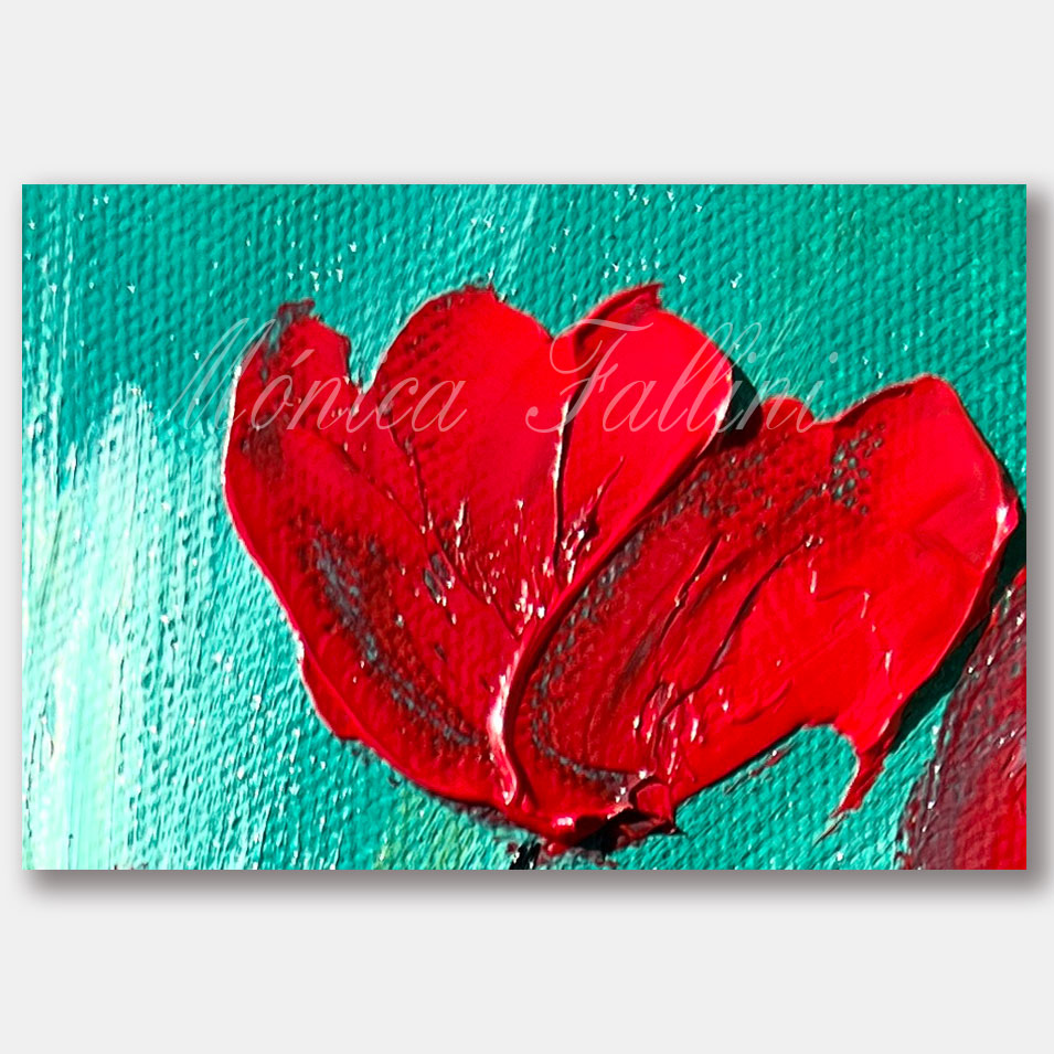 Painting titled 'Poppies in the prairie.' by Monica Fallini