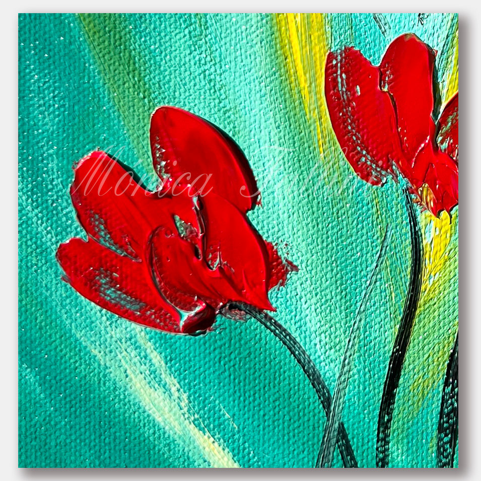Painting titled 'Poppies in the prairie.' by Monica Fallini
