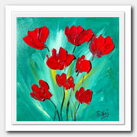 Poppies in the prairie.