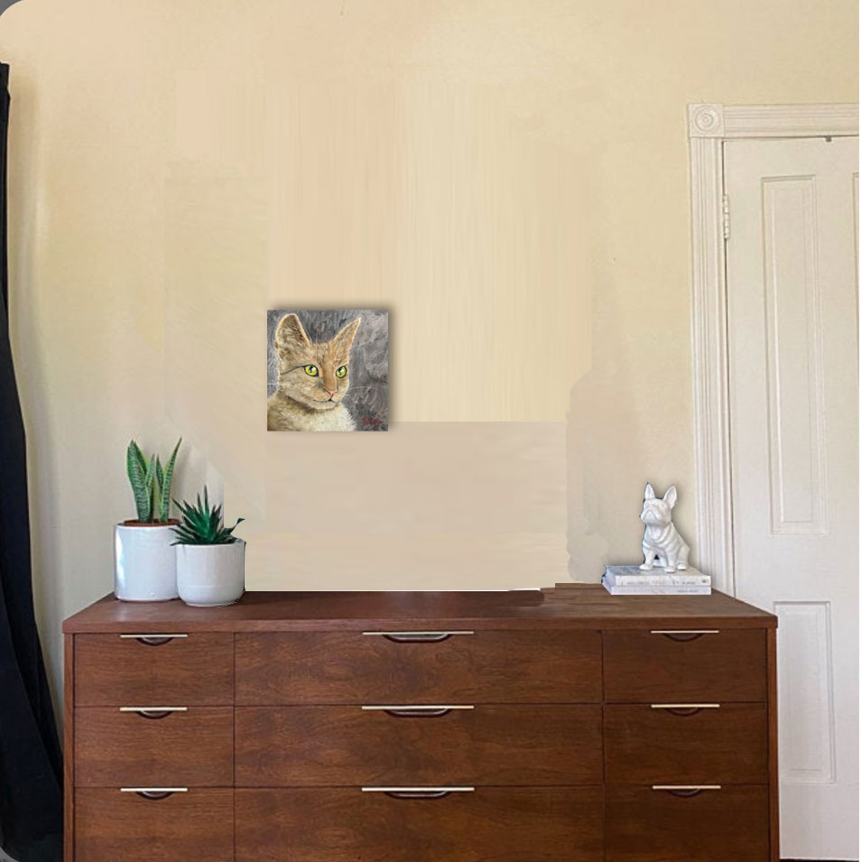 Painting titled 'Kitty days.' by Monica Fallini