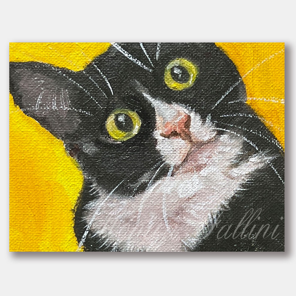 Painting titled 'Kitty days #2' by Monica Fallini