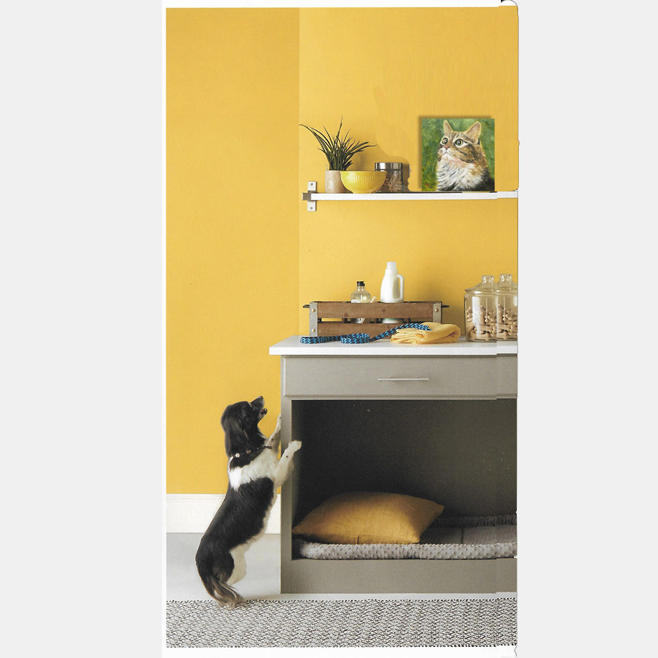 Painting titled 'Kitty days #3' by Monica Fallini