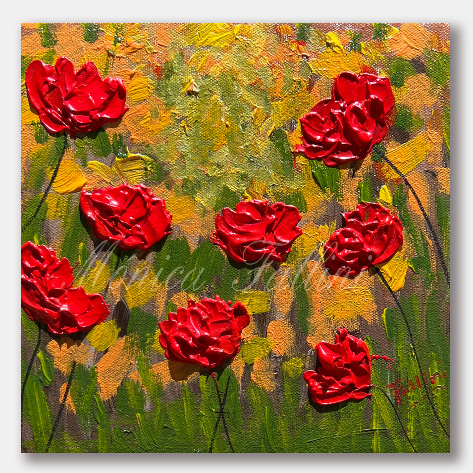 Poppies in the garden.
