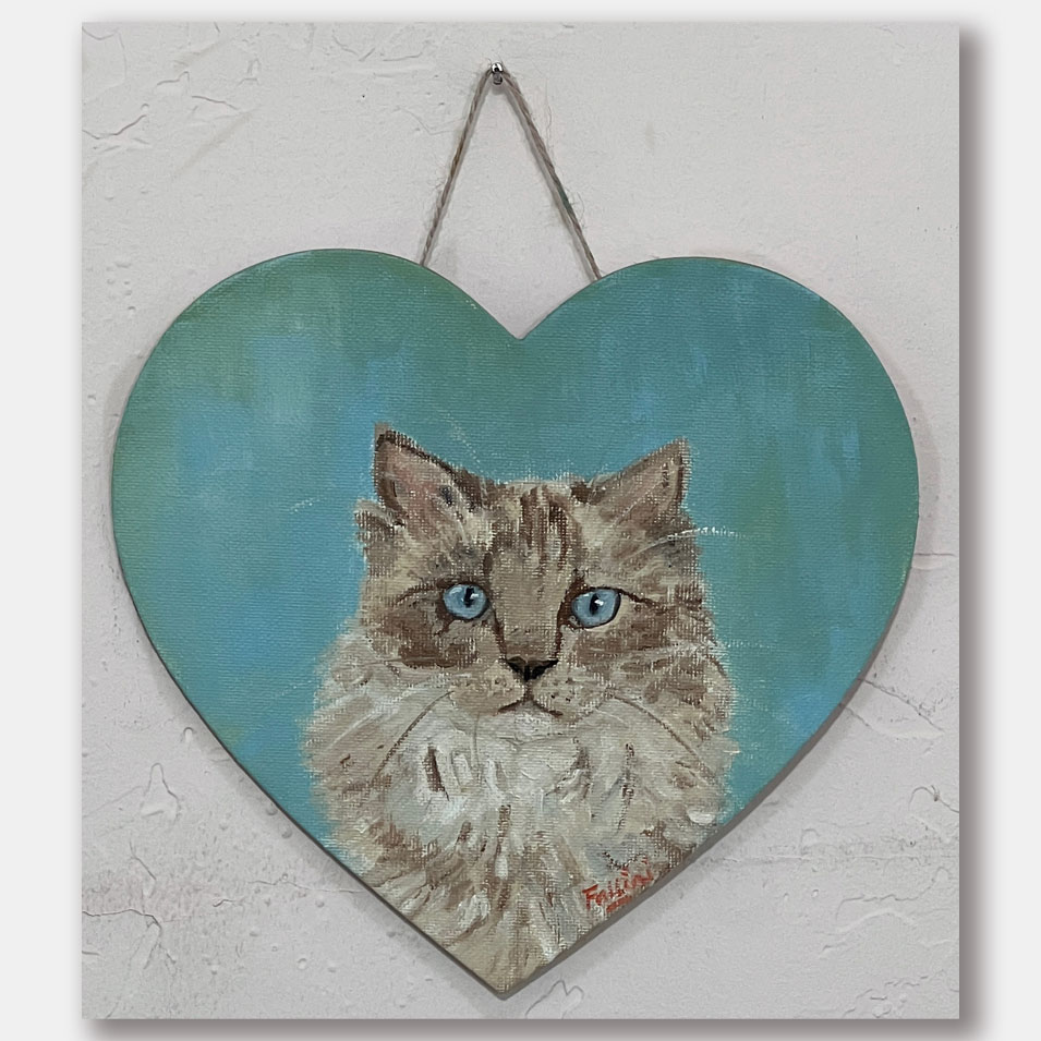 Cat in a heart. by Monica Fallini
