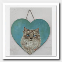 Cat in a heart.