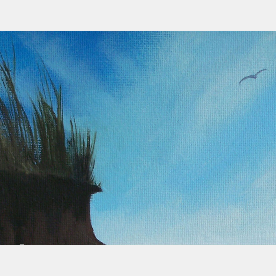 Painting titled 'Cuchilla Alta's coast. From the series: Uruguay.' by Monica Fallini