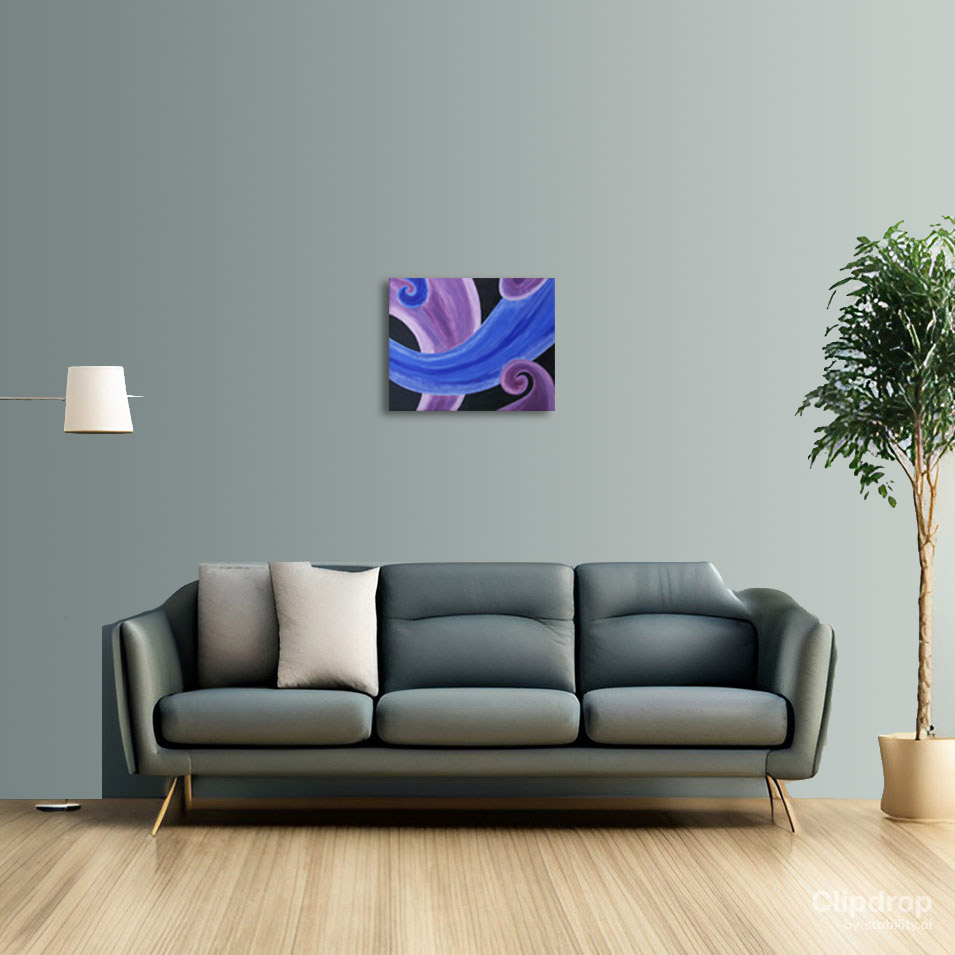 Painting titled 'Violets of the Universe.' by Monica Fallini