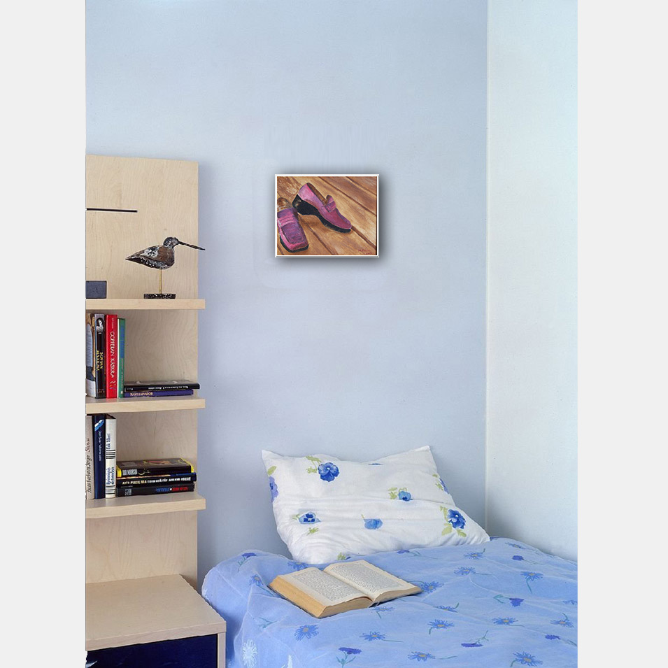 Painting titled 'Zapatos. Shoes.' by Monica Fallini