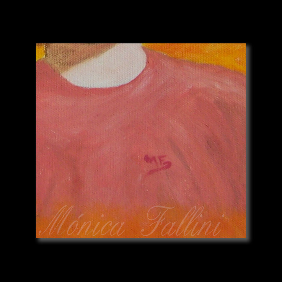 Painting titled 'Mother, Mirta Buenaventura' by Monica Fallini