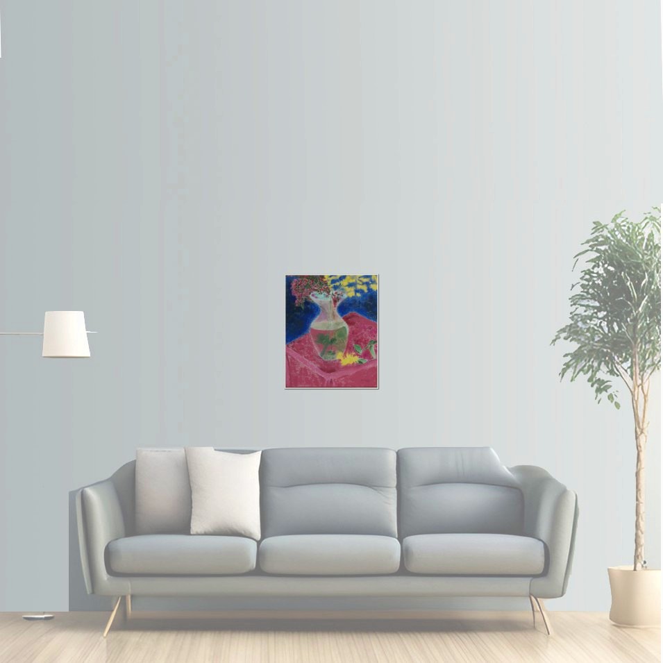 Painting titled 'Flower Vase 2.' by Monica Fallini