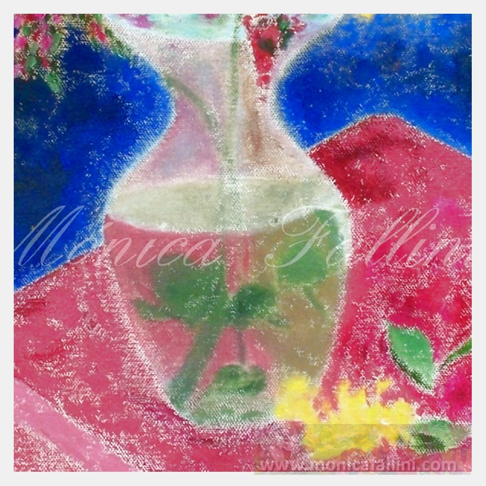 Painting titled 'Flower Vase 2.' by Monica Fallini