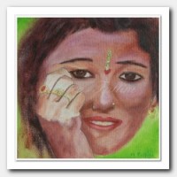 Sketch of a girl from Nepal