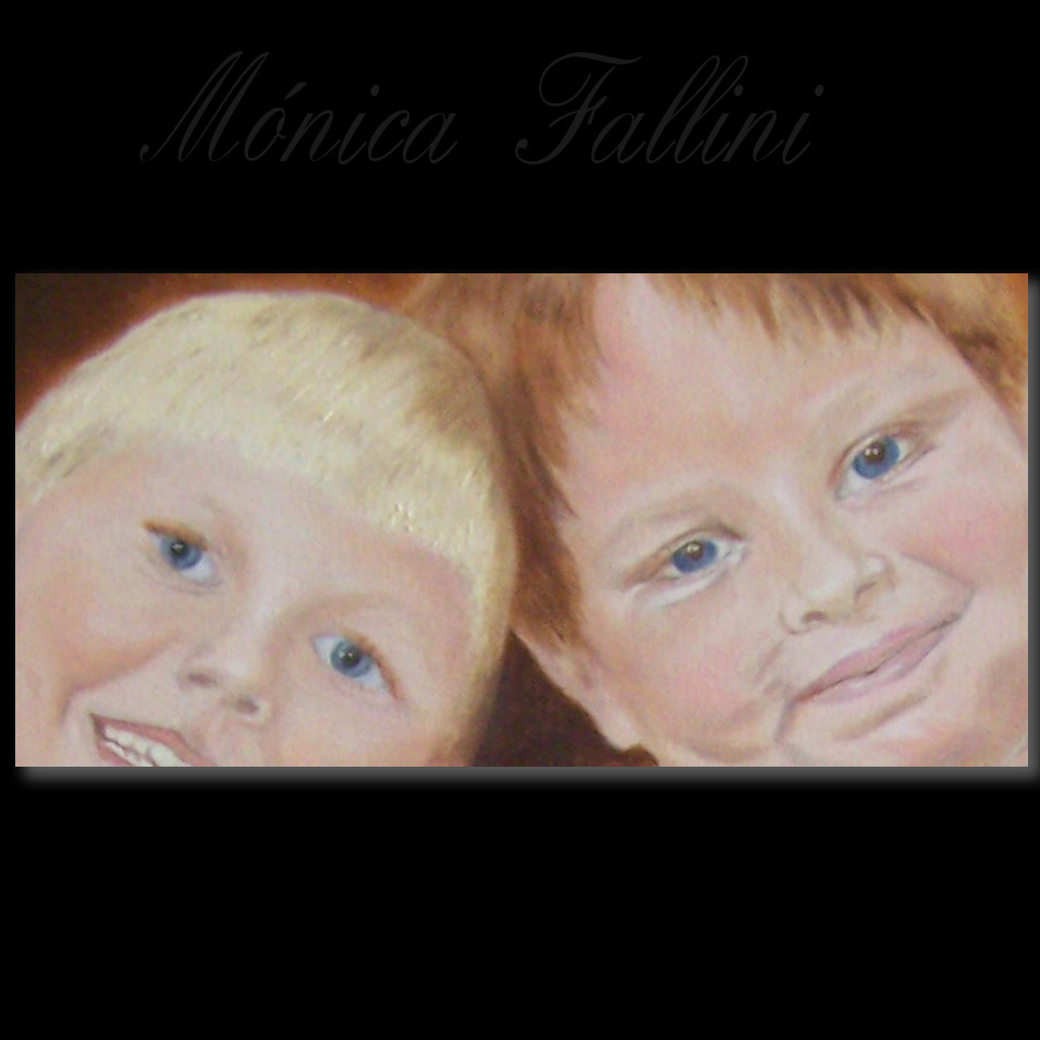 Painting titled 'Jered and Alex' by Monica Fallini