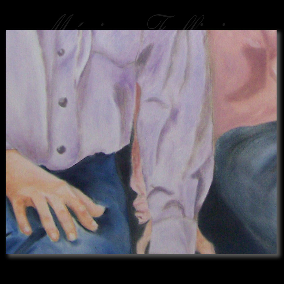 Painting titled 'Jered and Alex' by Monica Fallini