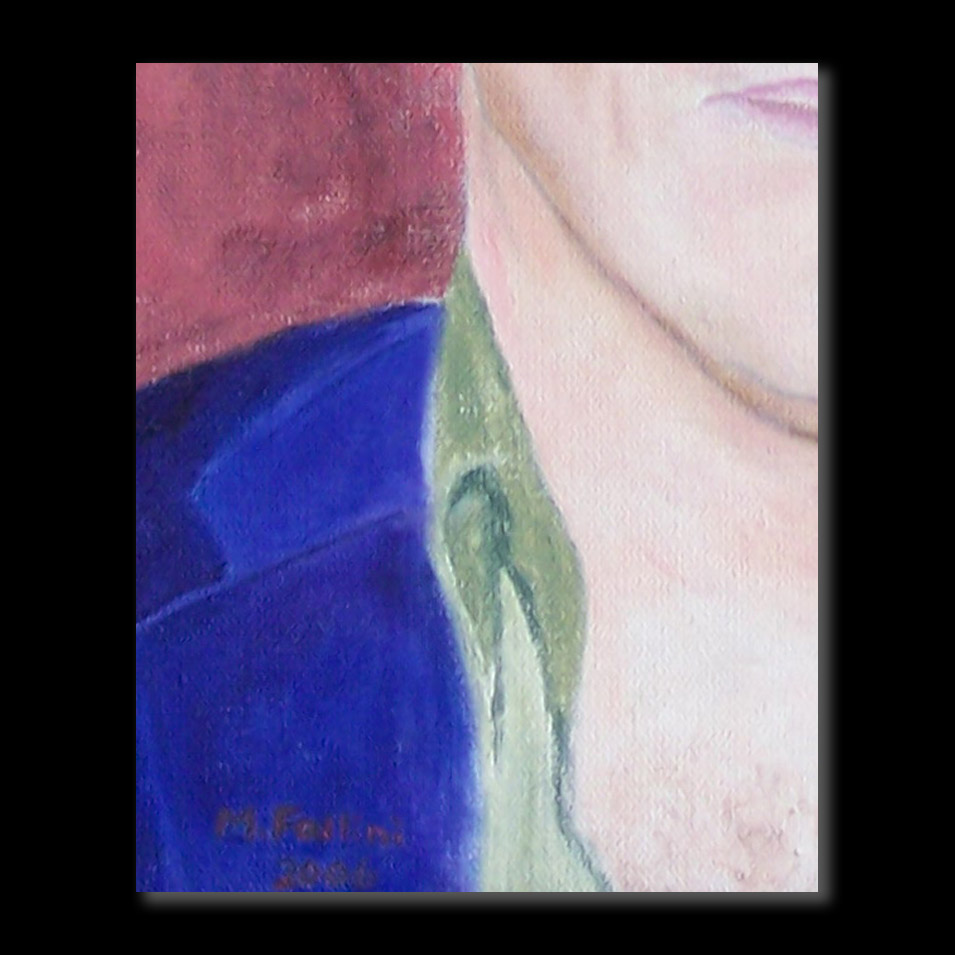 Painting titled 'Joaquin Phoenix' by Monica Fallini