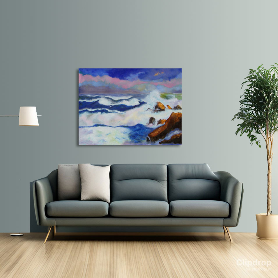 Painting titled 'Memories of the sea II.' by Monica Fallini