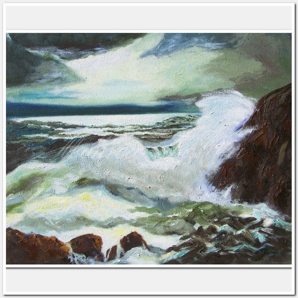 Painting titled 'Movements at night' by Monica Fallini