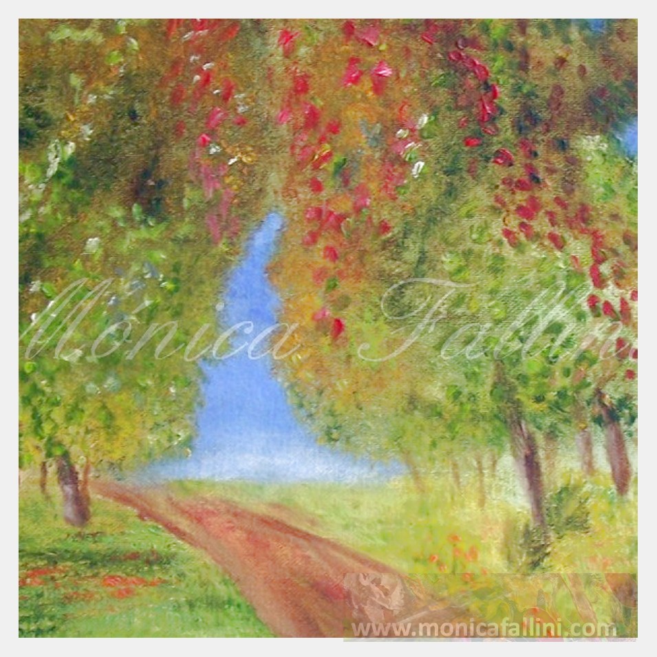 Painting titled 'Imaginary Path' by Monica Fallini