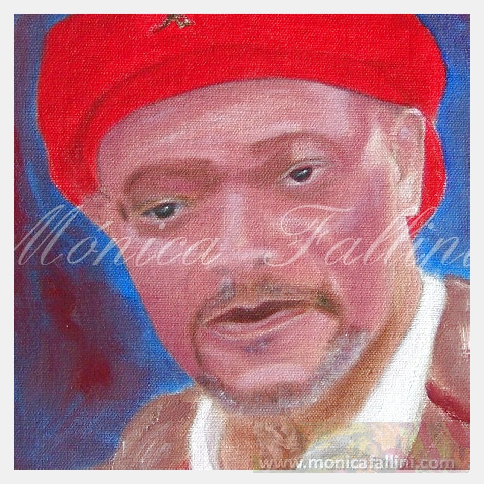 Painting titled 'Samuel L. Jackson' by Monica Fallini