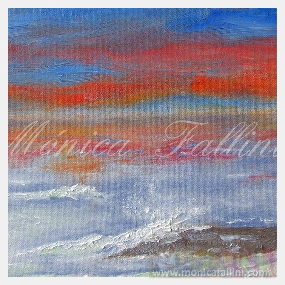 Painting titled 'Memories of the sea #20' by Monica Fallini
