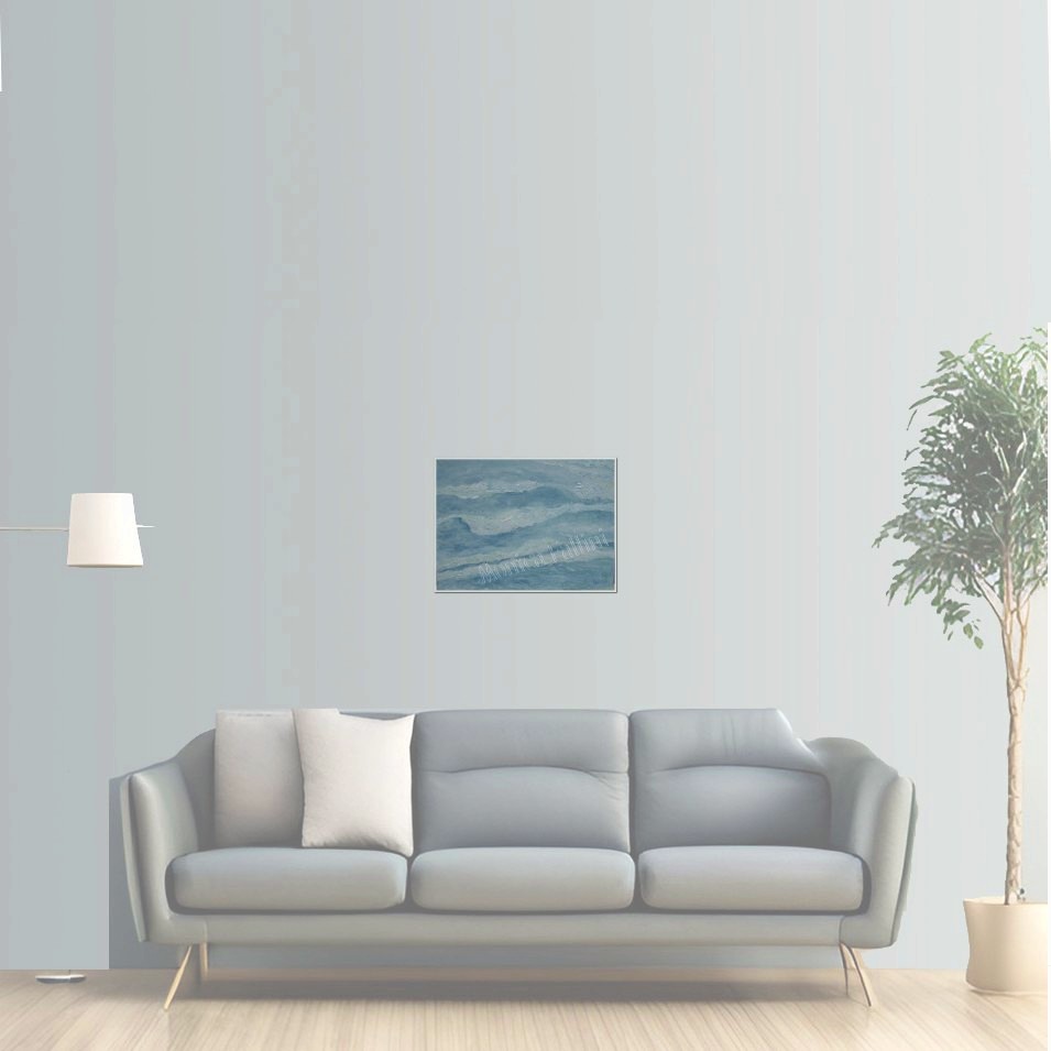Painting titled 'Memories of the sea # 21' by Monica Fallini