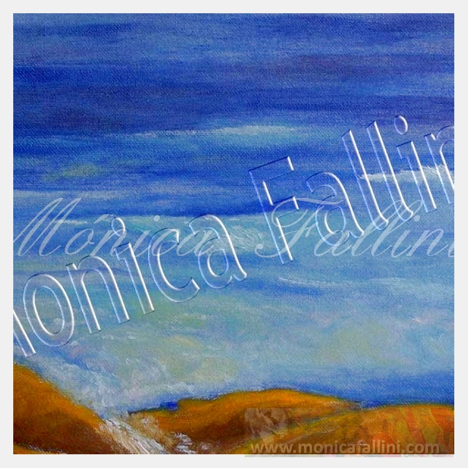 Painting titled 'Memories of the sea # 16' by Monica Fallini