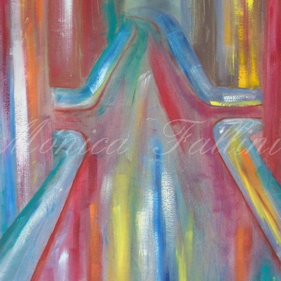 Painting titled 'Urban Memories # 1' by Monica Fallini