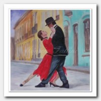 Dancing tango in the streets of Montevideo