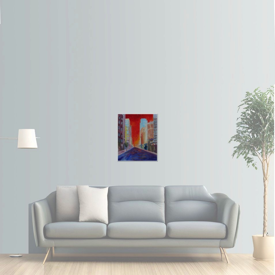 Painting titled 'Dallas downtown. Texas.' by Monica Fallini