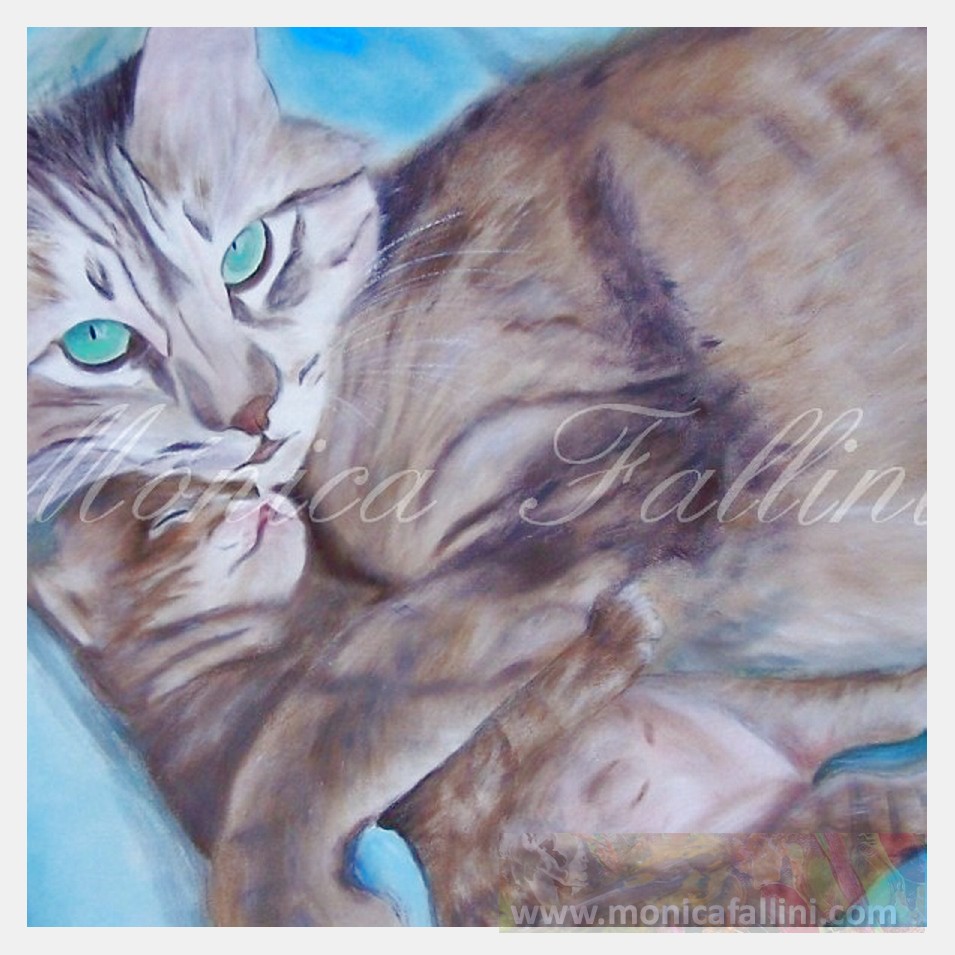 Painting titled 'A mother's love' by Monica Fallini