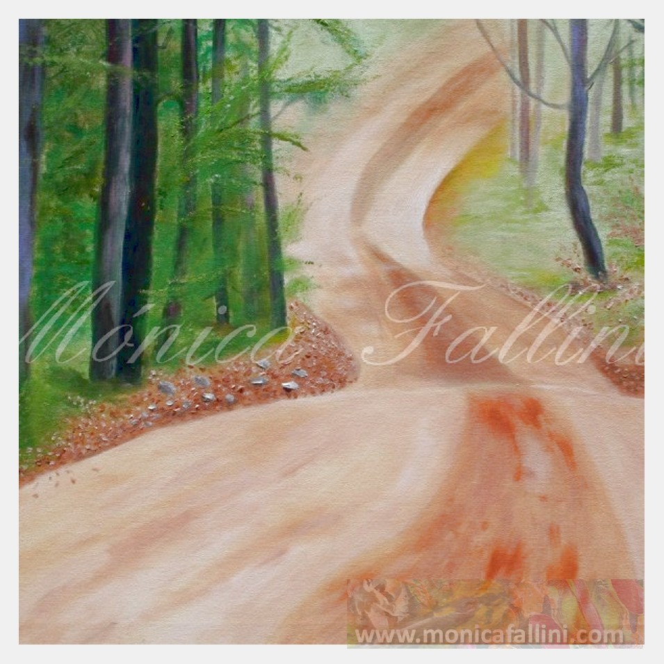 Painting titled 'County Road 2733, Marietta, Texas' by Monica Fallini