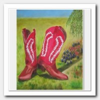 Texan cowgirls boots