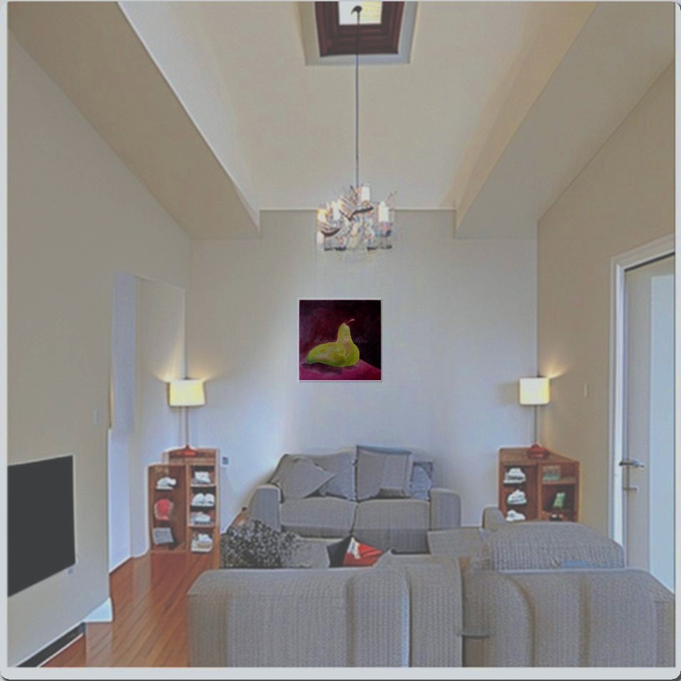 Painting titled 'Two pears' by Monica Fallini