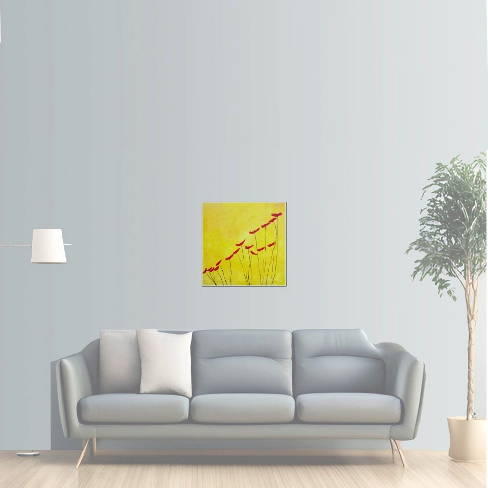 Painting titled 'Free spirit Poppies 4' by Monica Fallini