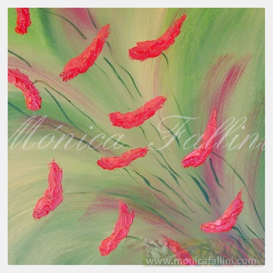 Painting titled 'Free spirit Poppies 5' by Monica Fallini